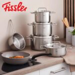 سرویس قابلمه استیل 9 پارچه فیسلر مدل PURE STEEL