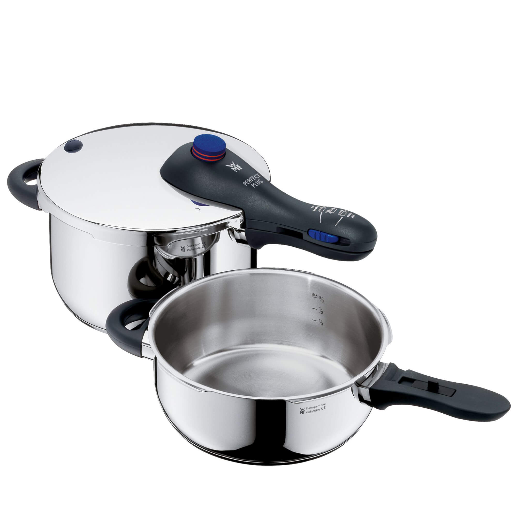 317a3a47-3d82-4343-b8d68ad37c09e66a-696ff880.jpg زودپز دو قلو دبلیو ام اف مدل Pressure cooker PERFECT Plus گنجایش3 و 4.5 لیتر - تصویر 1