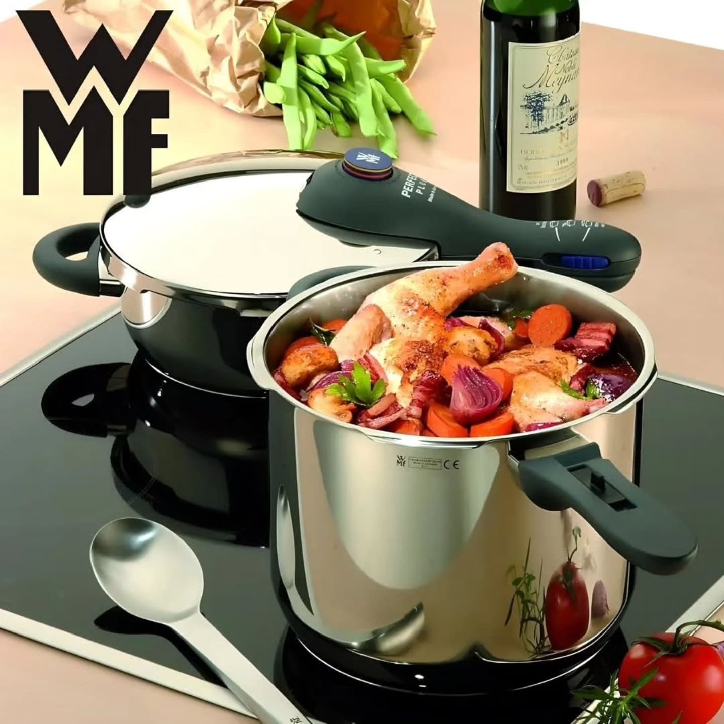 cookabzar_1736251893420.jpg زودپز دوقلو دبلیو ام اف حجم 3 و 6.5 لیتر مدل WMF perfect plus - تصویر 1