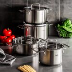 سرویس قابلمه استیل 9 پارچه فیسلر مدل PURE GLASS - تصویر 8